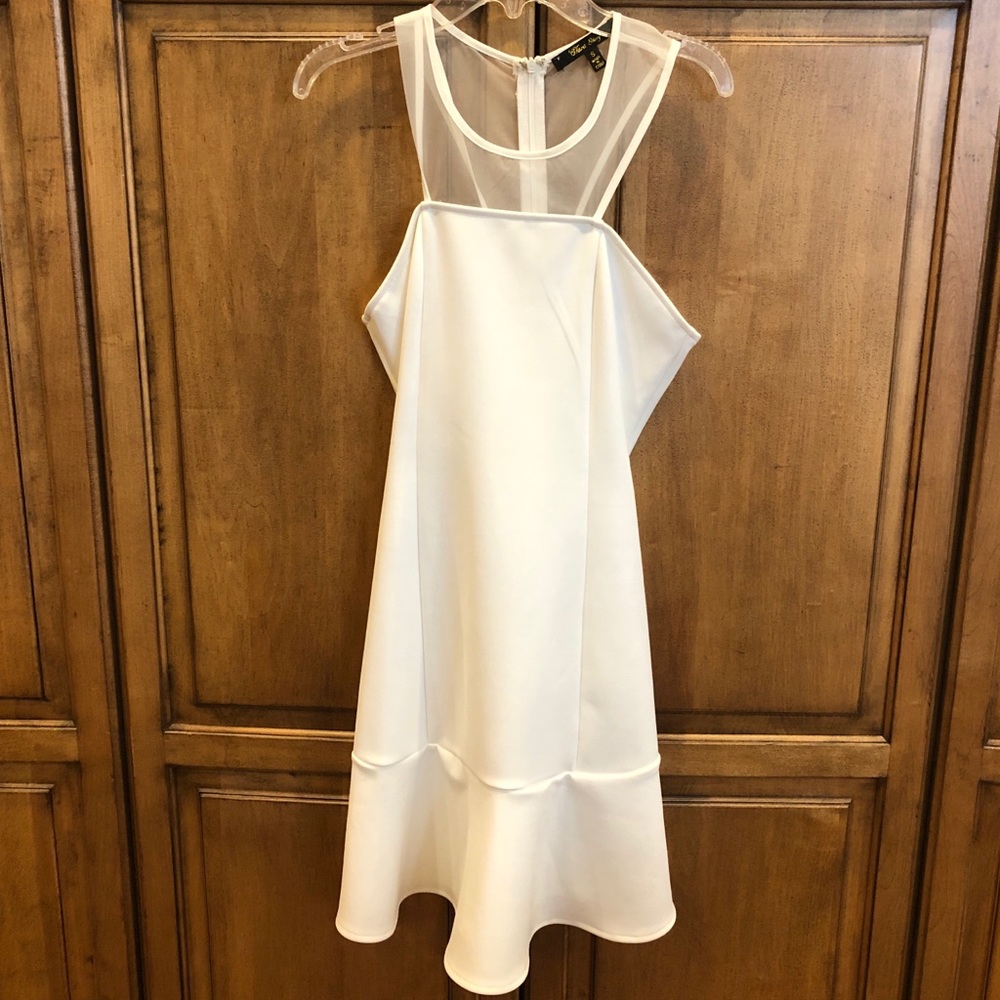 White form fitting dress